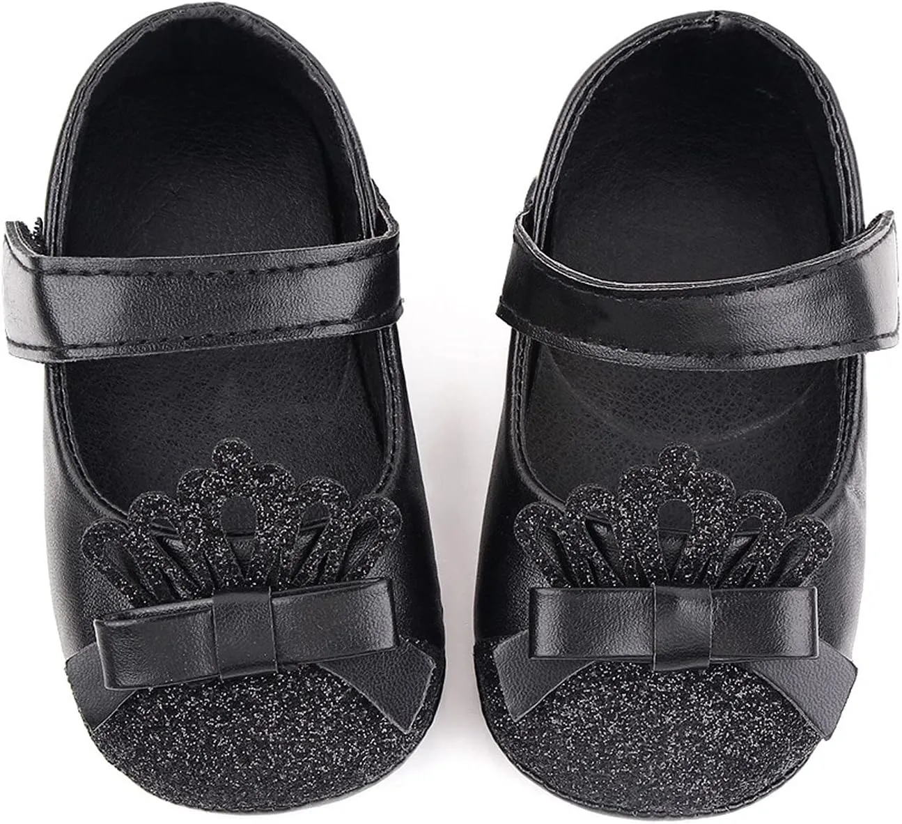 First Walking Princess Walking Leather Soft Shoe Shoe Toddler First Kids Crown Girls Glitter Kids Sneakers