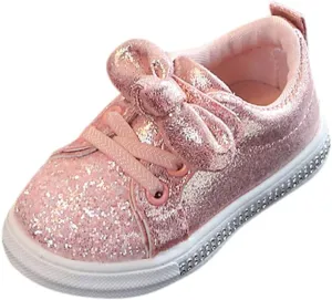 Floral Sneaker Baby Run Baby Girls Sequins Bling Children Boys Sport Crystal Bowknot Shoes Baby Shoes Toddler Shoes Girl Wide