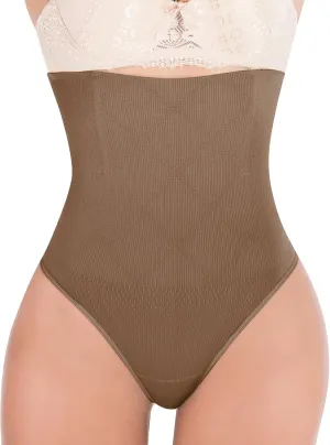 FLORATA Butt Lifting Shapewear Tummy Control High Waist Trainer Body Shaper for Women Brown