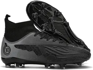 Football Cleats Men Women, Non-Slip High Top Soccer Shoes Lightweight Shock Resistant Training Boots Sneaker Breathable Professional Turf Shoes Sport Athletic Ground Football Boots Soccer Cleats