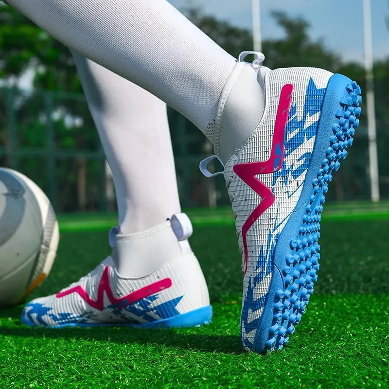 Football Cleats Men Women, Non-Slip High Top Soccer Shoes Lightweight Shock Resistant Training Boots Sneaker Breathable Professional Turf Shoes Sport Athletic Ground Football Boots Soccer Cleats