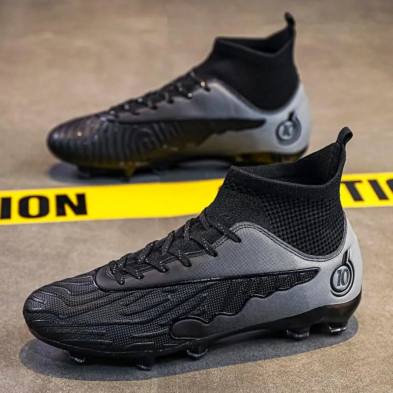 Football Cleats Men Women, Non-Slip High Top Soccer Shoes Lightweight Shock Resistant Training Boots Sneaker Breathable Professional Turf Shoes Sport Athletic Ground Football Boots Soccer Cleats