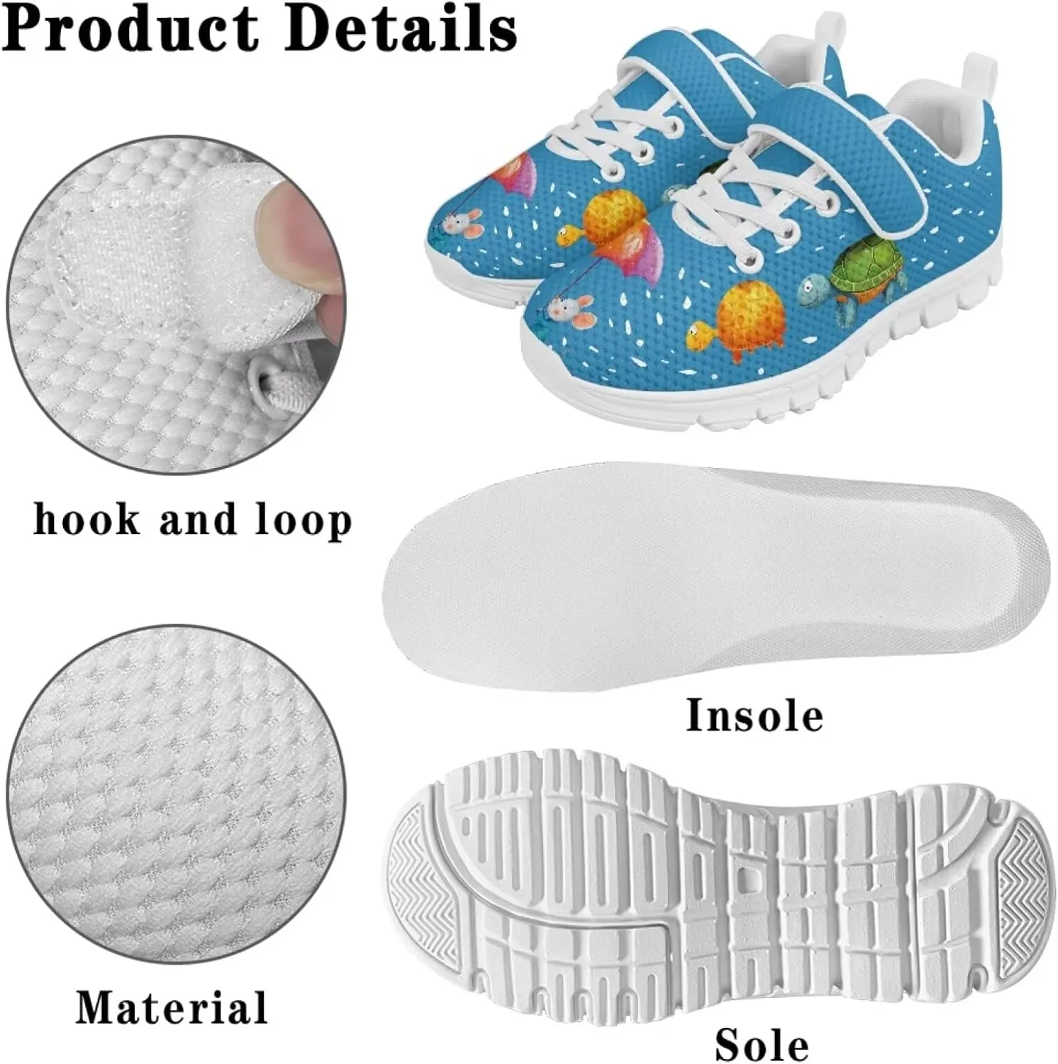 Forchrinse Neon Octopus Tennis Shoes Girls Boys Kids Sneakers Fashion Running Shoes for Toddler Lightweight Breathable School Sport Athletic Sneakers