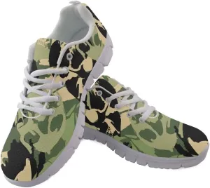 GIFTPUZZ Men Running Shoes Lace Up Athletic Mesh Breathable Casual Sneakers