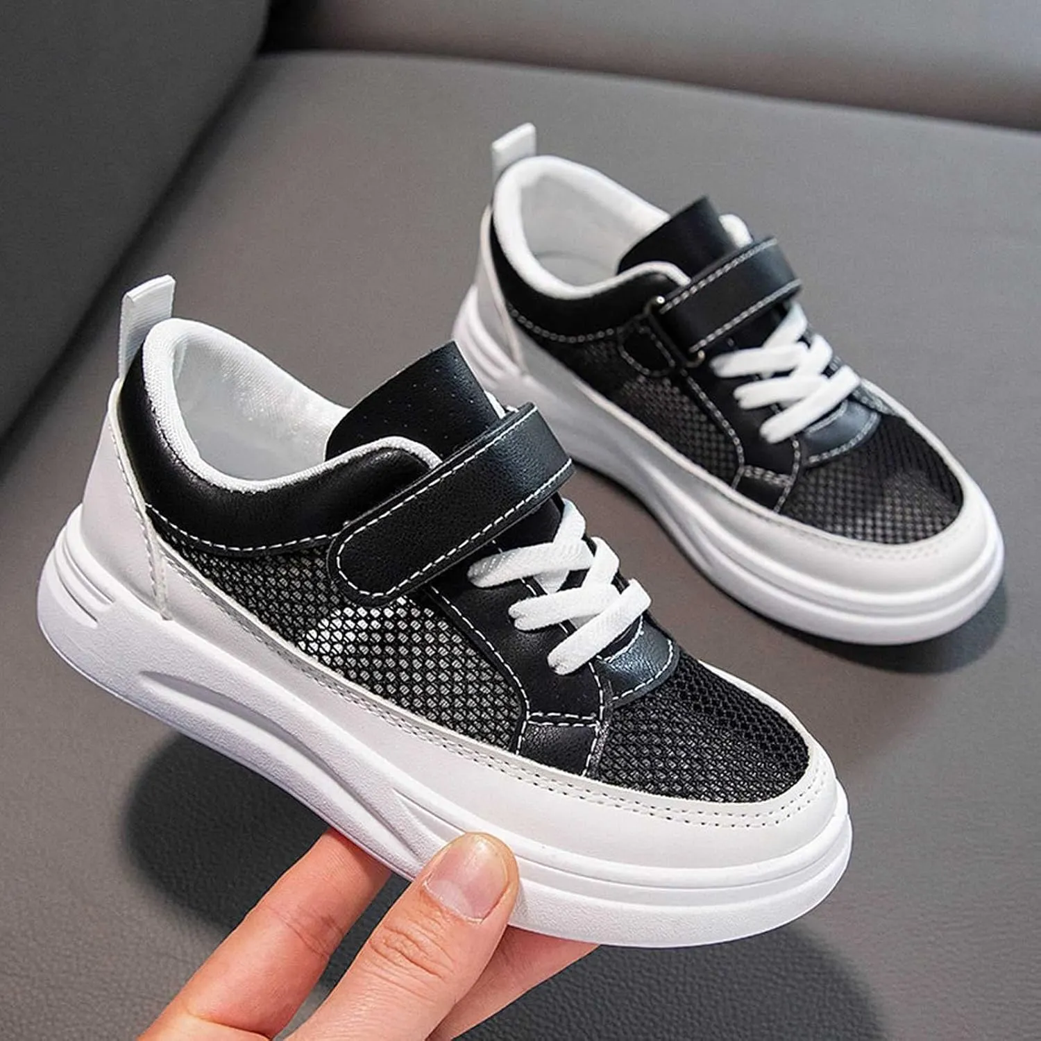 Girls Boys Mesh Breathable Non Slip Tennis Shoes Casual Running Sports Walking Athletic Shoes Comfort Kids Shoes Size 4