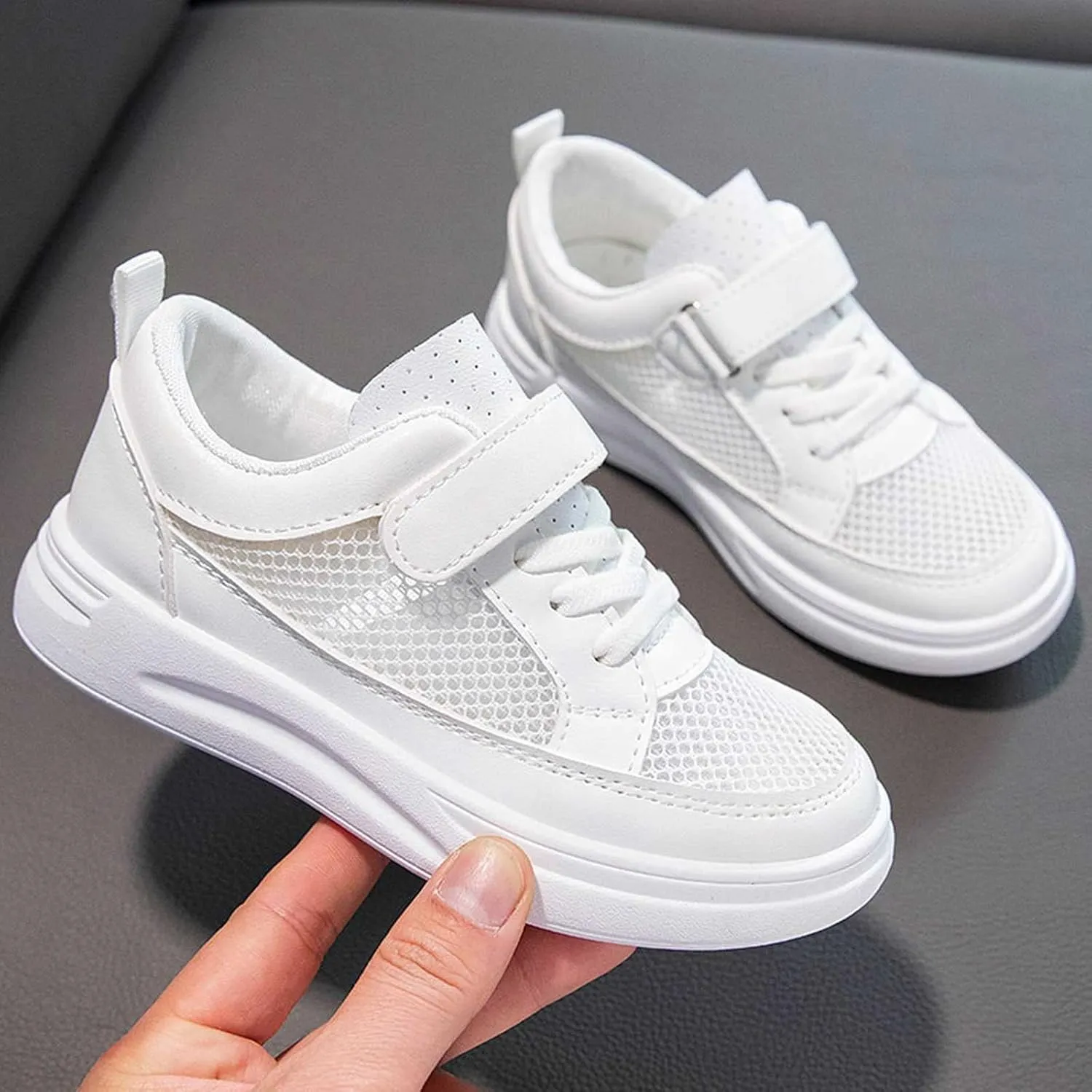 Girls Boys Mesh Breathable Non Slip Tennis Shoes Casual Running Sports Walking Athletic Shoes Comfort Kids Shoes Size 4