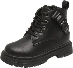 Girls Heeled Shoes Fashion Autumn And Winter Girls Boots Thick Bottom Flat Bottom Round Toe Non Slip Baby Boot