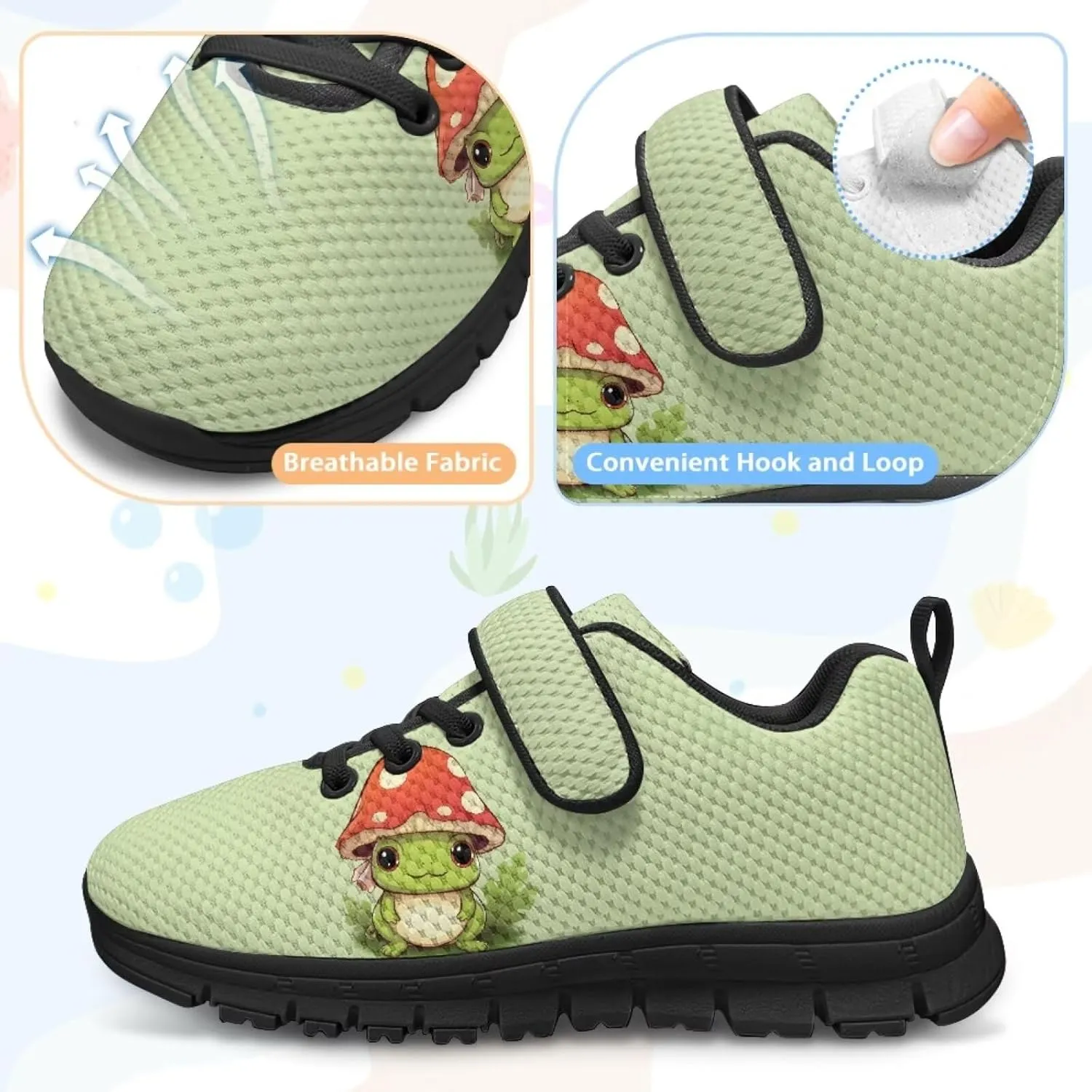 Girls Sneakers Animal Print Non Slip Athletic Shoes Breathable Lightweight Walking Running Shoes for School