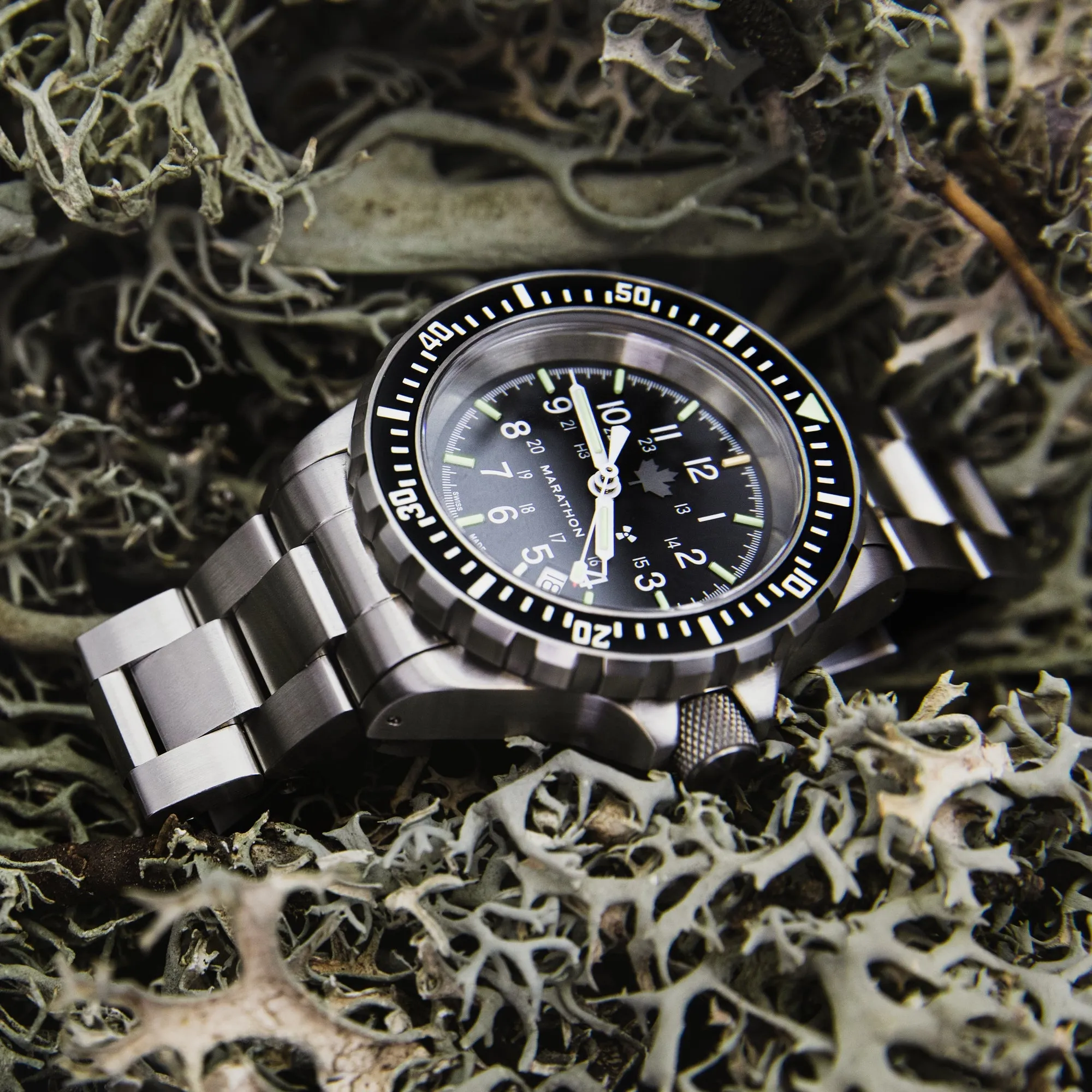 GREY MAPLE LARGE DIVER'S AUTOMATIC (GSAR) WITH STAINLESS STEEL BRACELET - 41MM