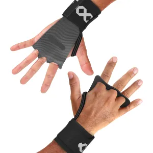 Grip Wraps, 12” Nylon Workout Gloves with Weightlifting Wrist Wraps, Gym Gloves, One Pair