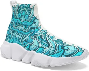 Hetios Women's Graffiti Sneakers - Walking Running Shoes Mesh Workout Casual Lightweight Breathable
