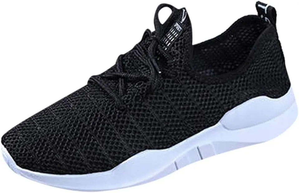 HHmei Women's Summer Casual ShoesLace-Up Breathable Mesh Sport Running Shoes
