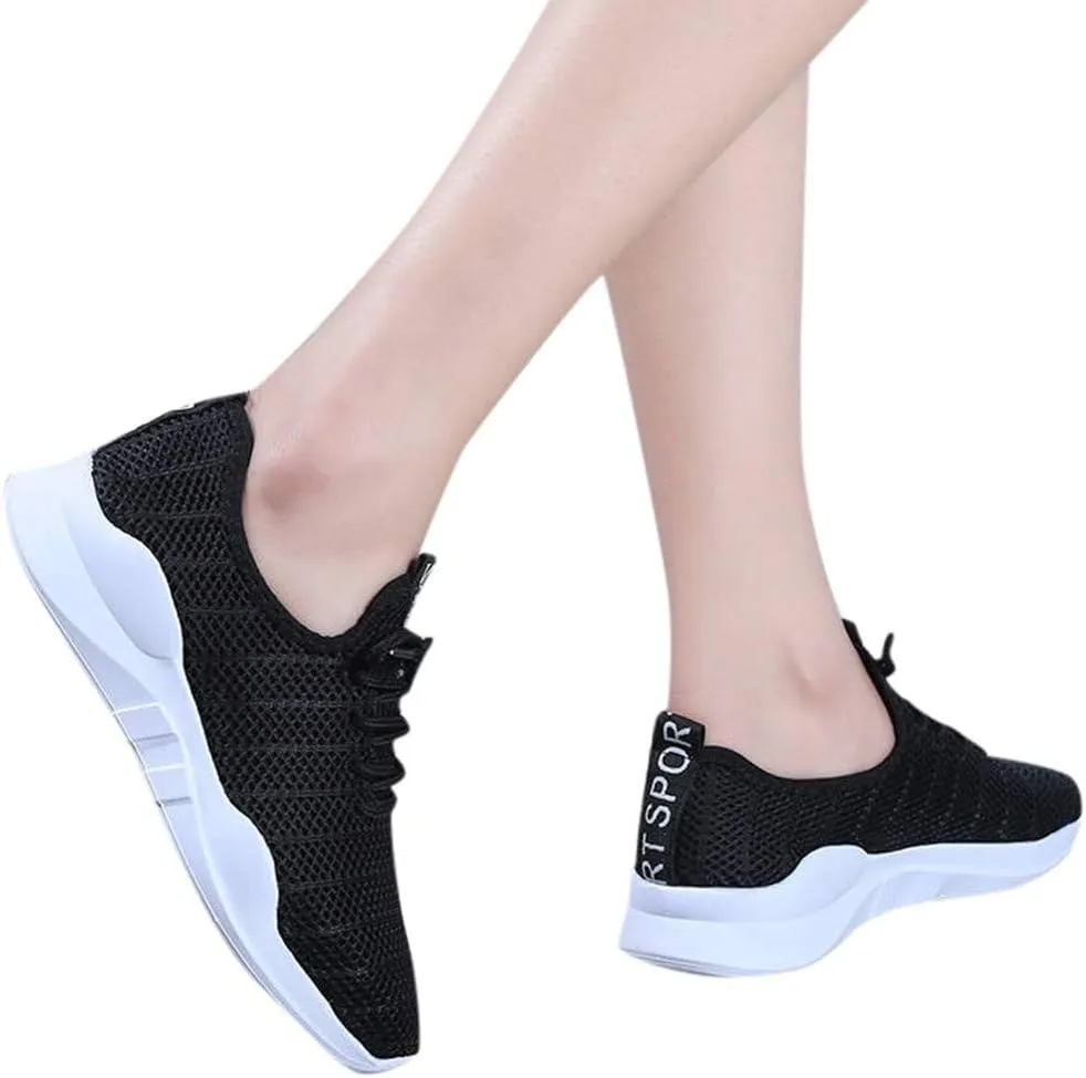 HHmei Women's Summer Casual ShoesLace-Up Breathable Mesh Sport Running Shoes