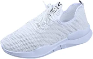 HHmei Women's Summer Casual ShoesLace-Up Breathable Mesh Sport Running Shoes