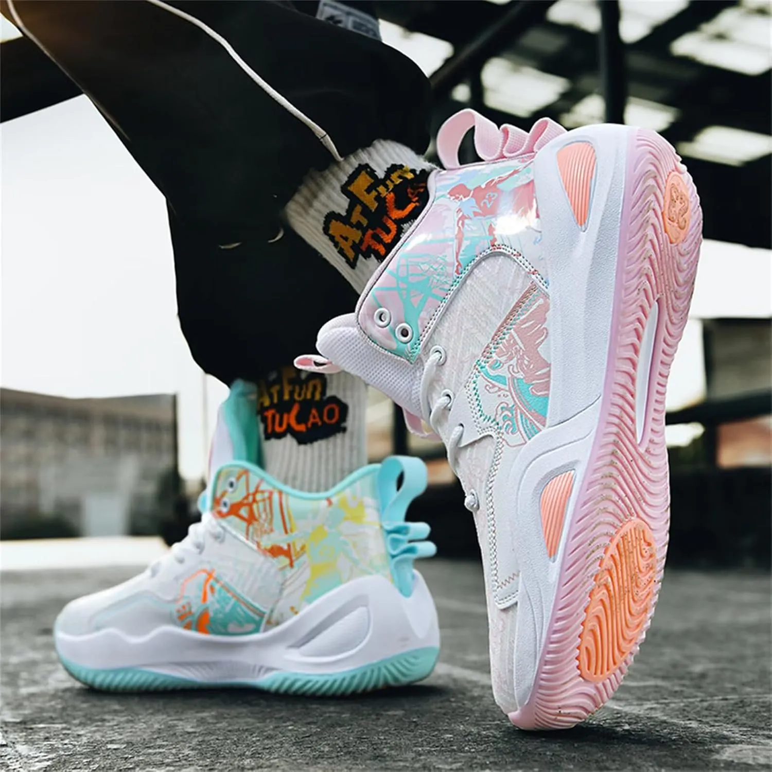 High-Top Basketball Shoes Mens Womens Fashion Sneakers Breathable Non Slip Volleyball Tennis Sport Outdoor Indoor