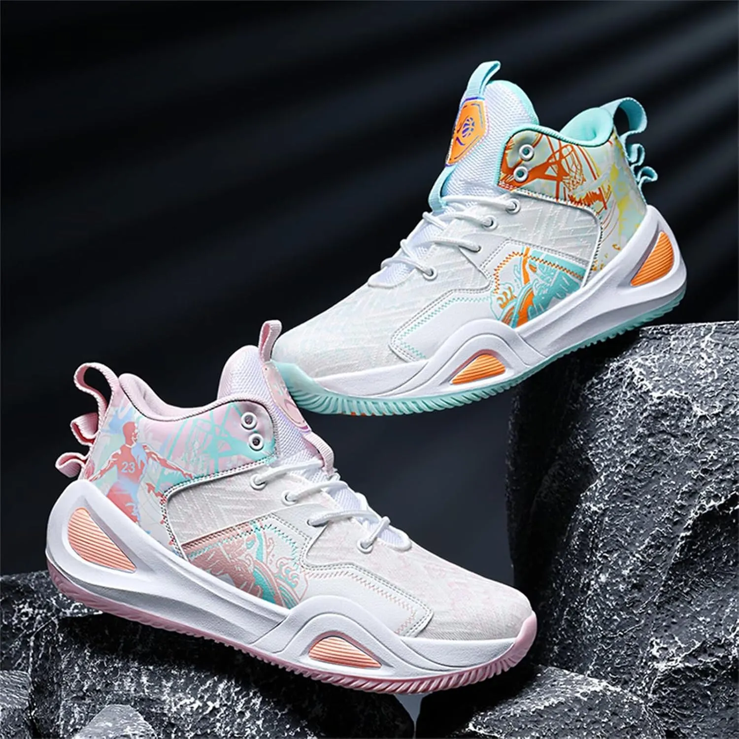 High-Top Basketball Shoes Mens Womens Fashion Sneakers Breathable Non Slip Volleyball Tennis Sport Outdoor Indoor