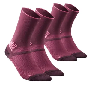 Hiking socks - Hike 500 High Blue x2 pairs