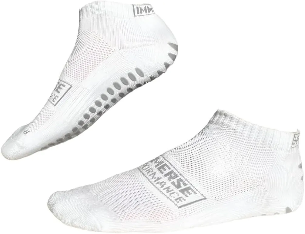 IMMERSE Performance Grip Anti Slip Ankle Socks - Injury Prevention - Grip Pad Socks - Soccer, Running, Gym, Yoga/Pilates