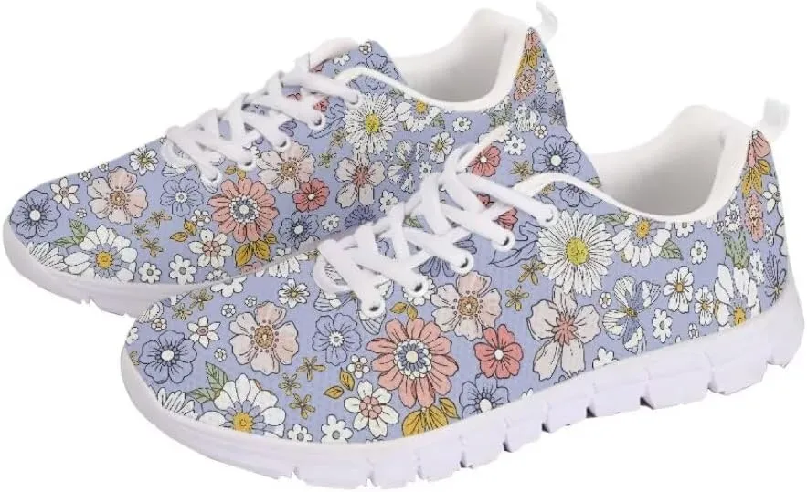 Jeiento Lightweight Walking Shoes for Women Ladies Athletic Workout Casual Shoes Comfort Footwear Trainers Mesh Shoes Lace-up Tennis Shoes