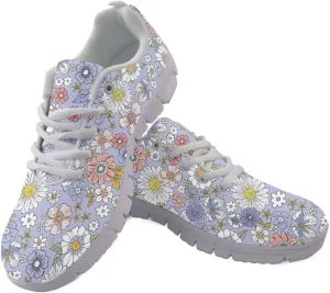 Jeiento Lightweight Walking Shoes for Women Ladies Athletic Workout Casual Shoes Comfort Footwear Trainers Mesh Shoes Lace-up Tennis Shoes
