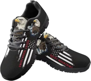 Jeiento Womens Fashion Sneaker American Flag Shoes for Men Women Casual Running Sports Slip On Sneakers Comfort Lace Up Walking Shoes