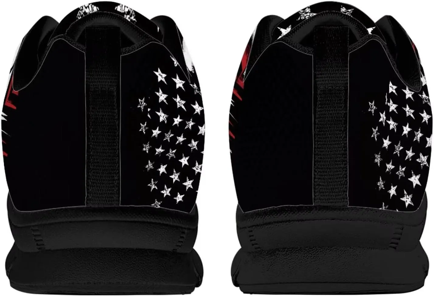 Jeiento Womens Fashion Sneaker American Flag Shoes for Men Women Casual Running Sports Slip On Sneakers Comfort Lace Up Walking Shoes