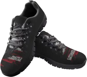 Jeiento Womens Fashion Sneaker American Flag Shoes for Men Women Casual Running Sports Slip On Sneakers Comfort Lace Up Walking Shoes