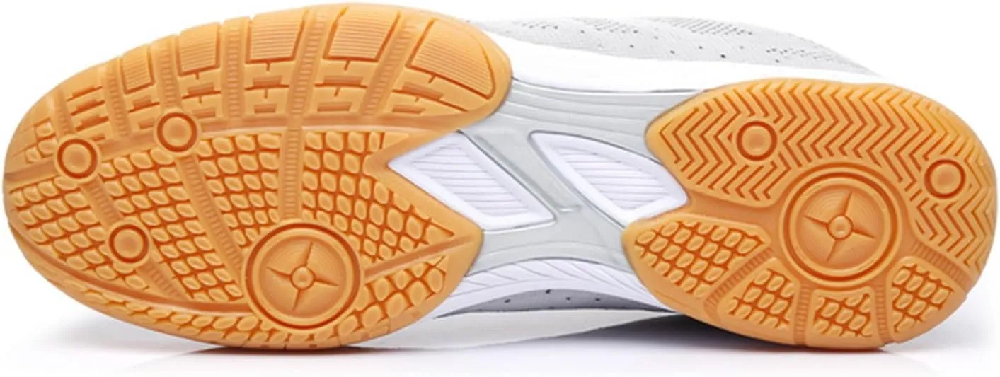 JiuQing Men's Table Tennis Shoes Mesh Indoor Court Training Shoes Non-Slip Breathable Fitness Sneaker