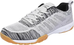 JiuQing Men's Table Tennis Shoes Mesh Indoor Court Training Shoes Non-Slip Breathable Fitness Sneaker