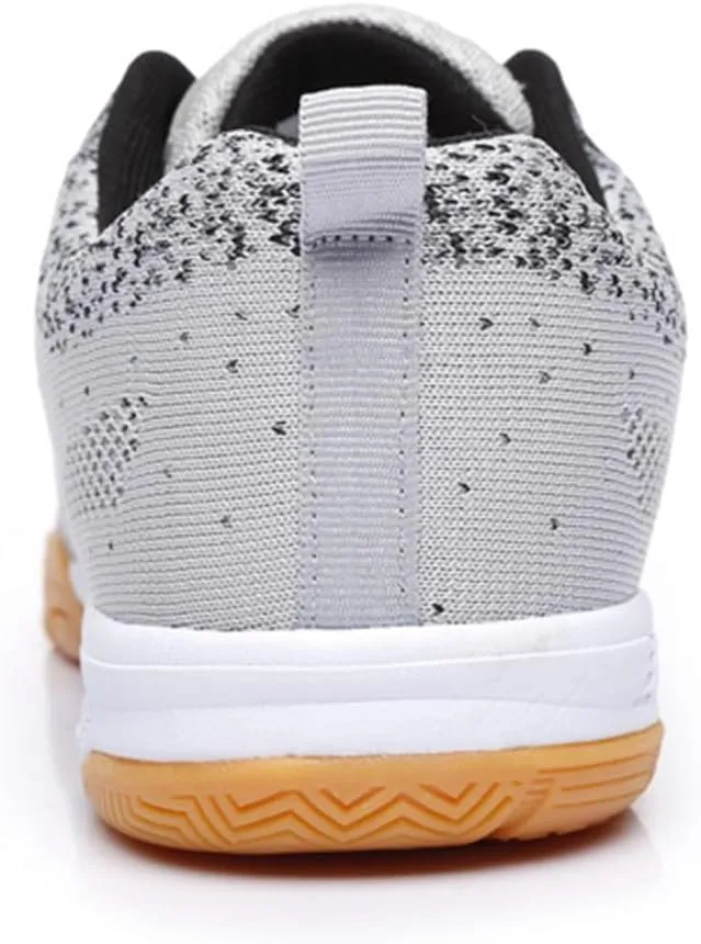 JiuQing Men's Table Tennis Shoes Mesh Indoor Court Training Shoes Non-Slip Breathable Fitness Sneaker
