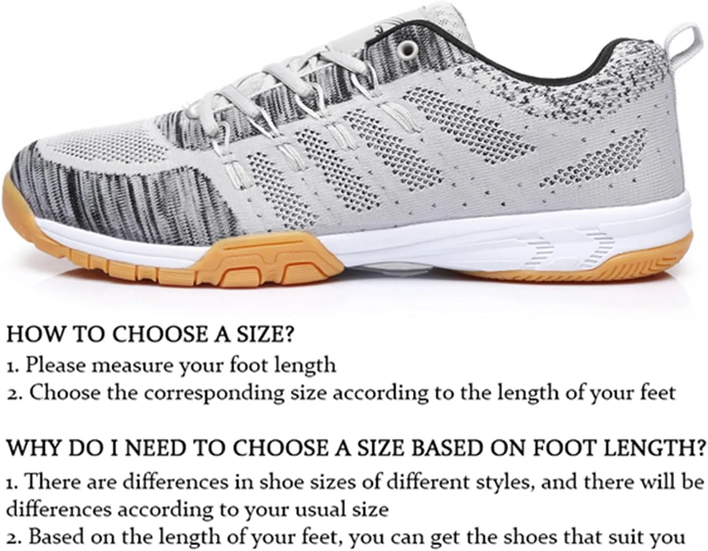 JiuQing Men's Table Tennis Shoes Mesh Indoor Court Training Shoes Non-Slip Breathable Fitness Sneaker
