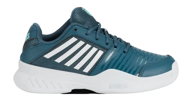 K-Swiss Court Express Carpet Junior Tennis Shoe - Teal/ White