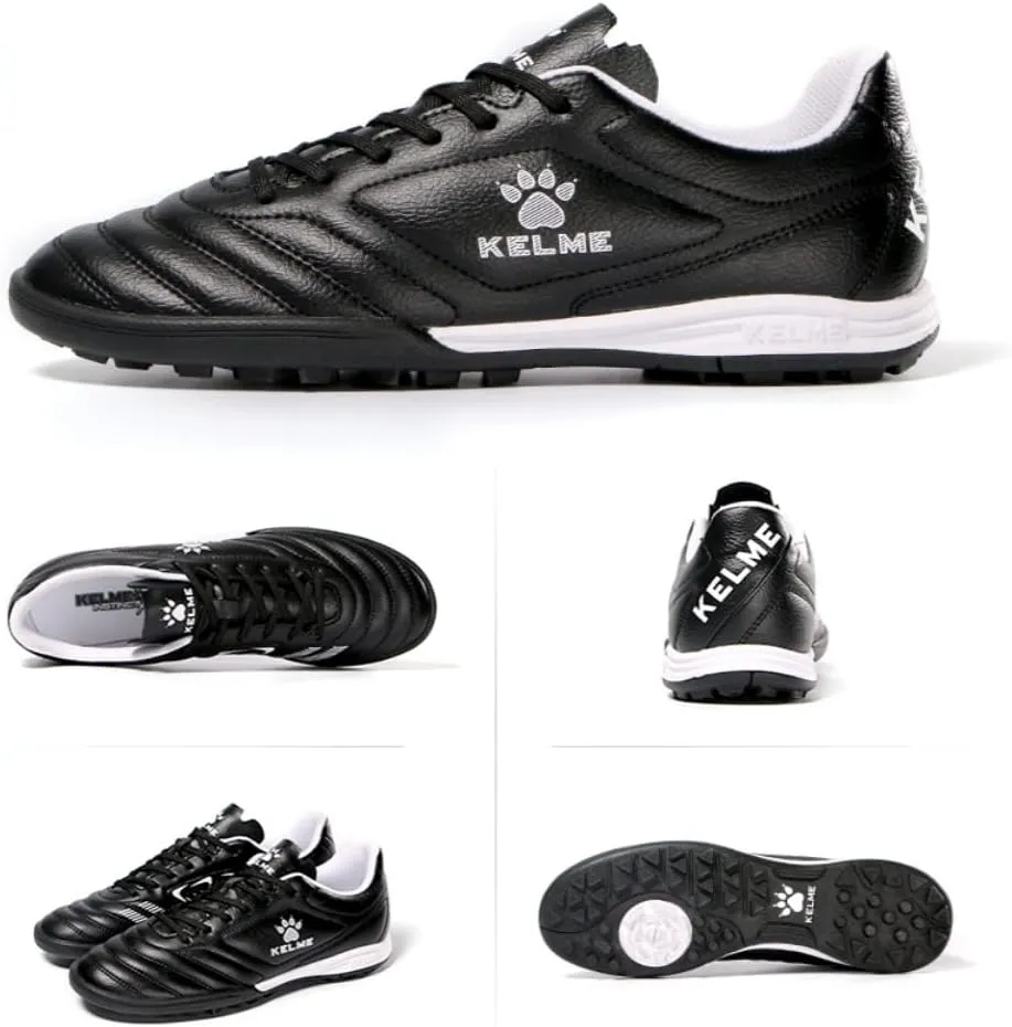 KELME Men's Soccer Shoes Arch Support Cleats Professional Futsal Sneaker Breathable Athletic Football Boots for Outdoor Indoor TF