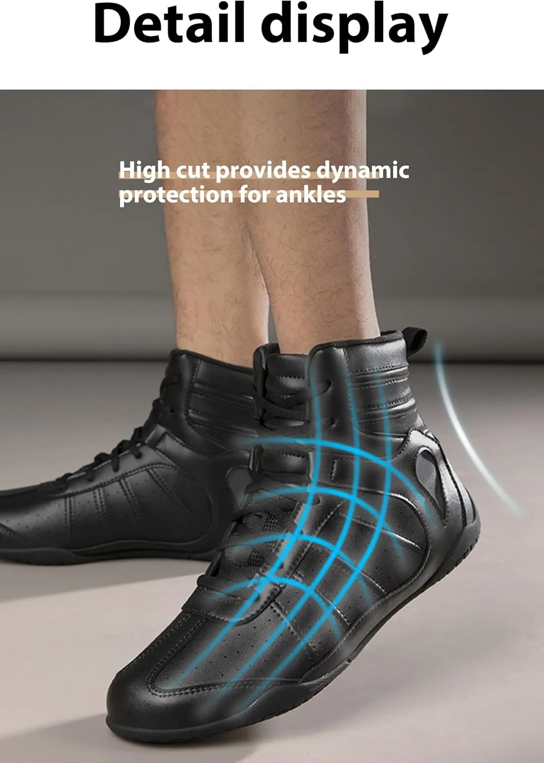 Kervaky Men's Wrestling Shoes Men's Boxing Shoes Sports Shoes Training Shoes Lightweight Breathable Fitness Weightlifting Shoes