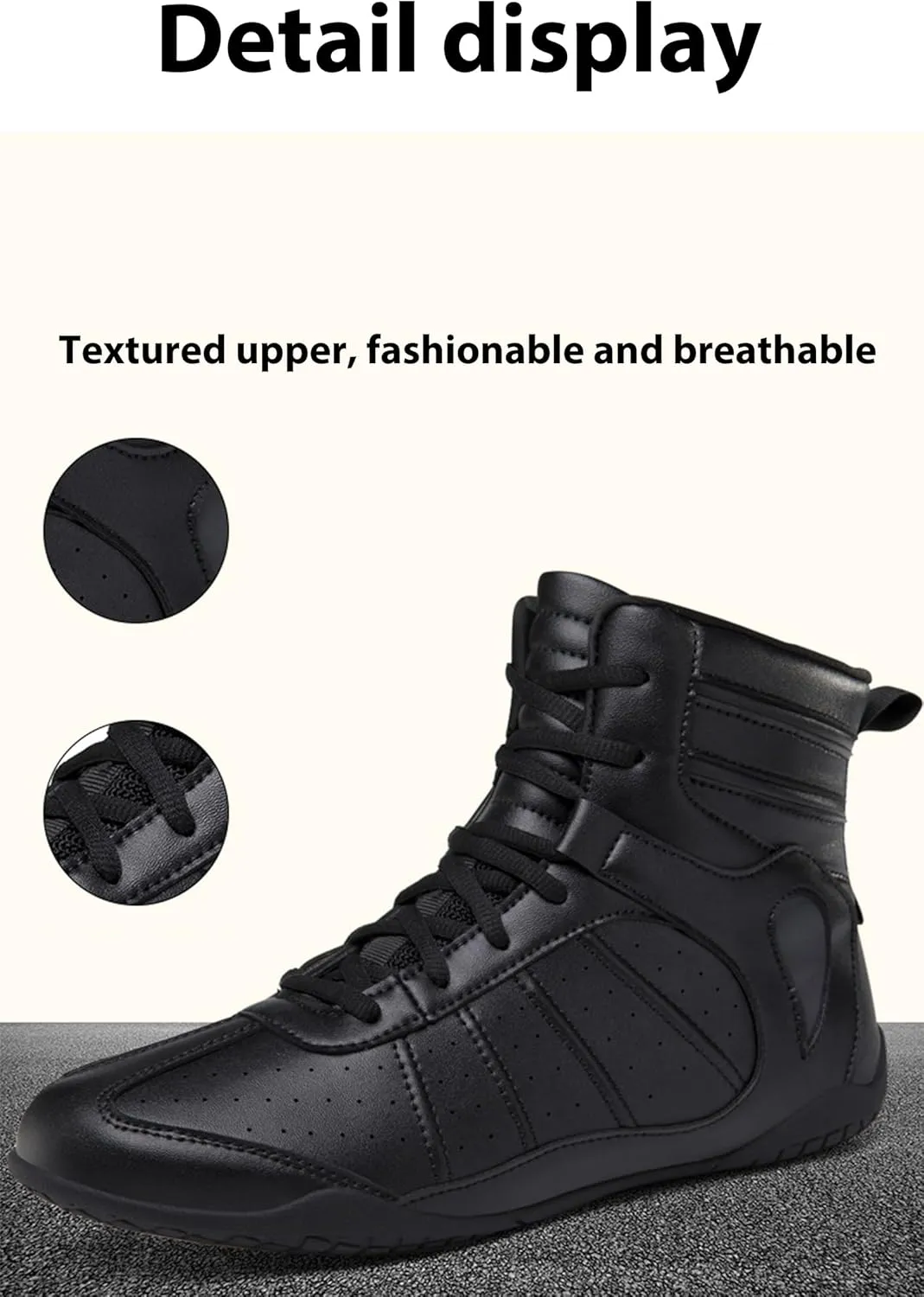 Kervaky Men's Wrestling Shoes Men's Boxing Shoes Sports Shoes Training Shoes Lightweight Breathable Fitness Weightlifting Shoes