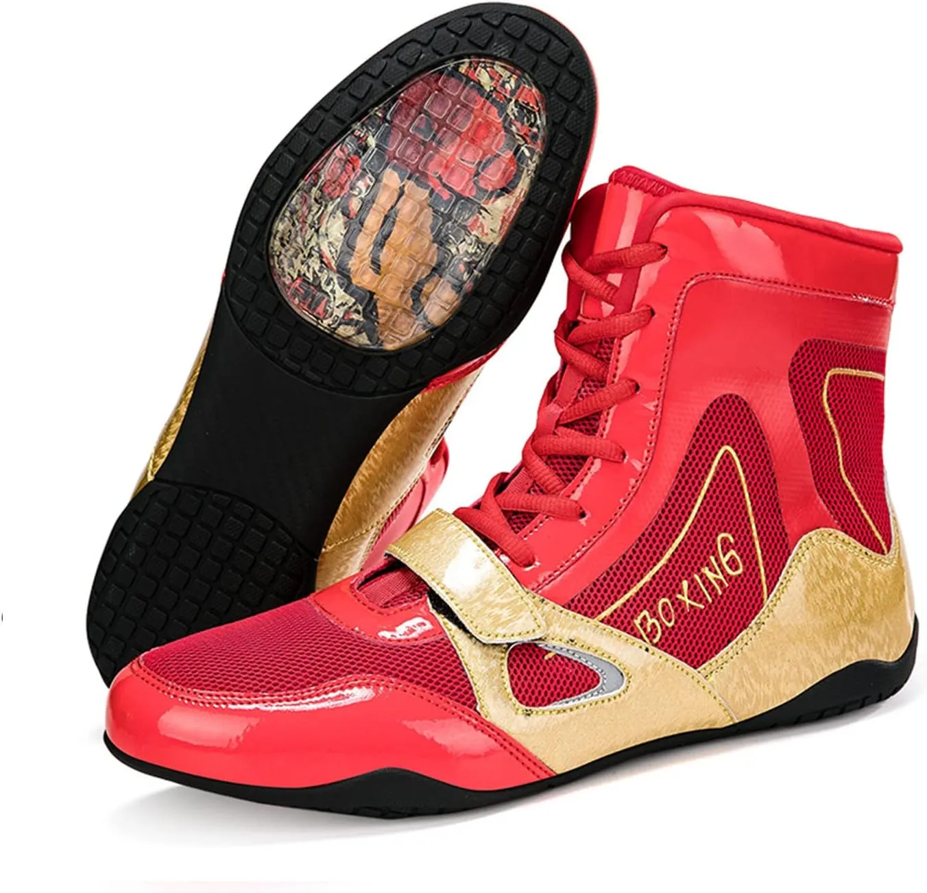 Kervaky Men's Wrestling Shoes Professional Boxing Shoes Fitness Sneakers Lightweight Breathable Weightlifting Shoes Training Shoes