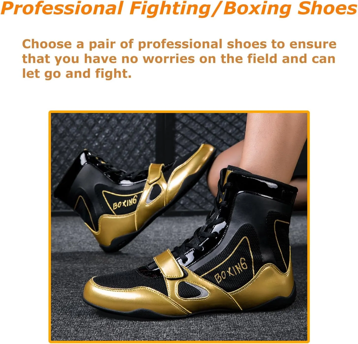 Kervaky Men's Wrestling Shoes Professional Boxing Shoes Fitness Sneakers Lightweight Breathable Weightlifting Shoes Training Shoes