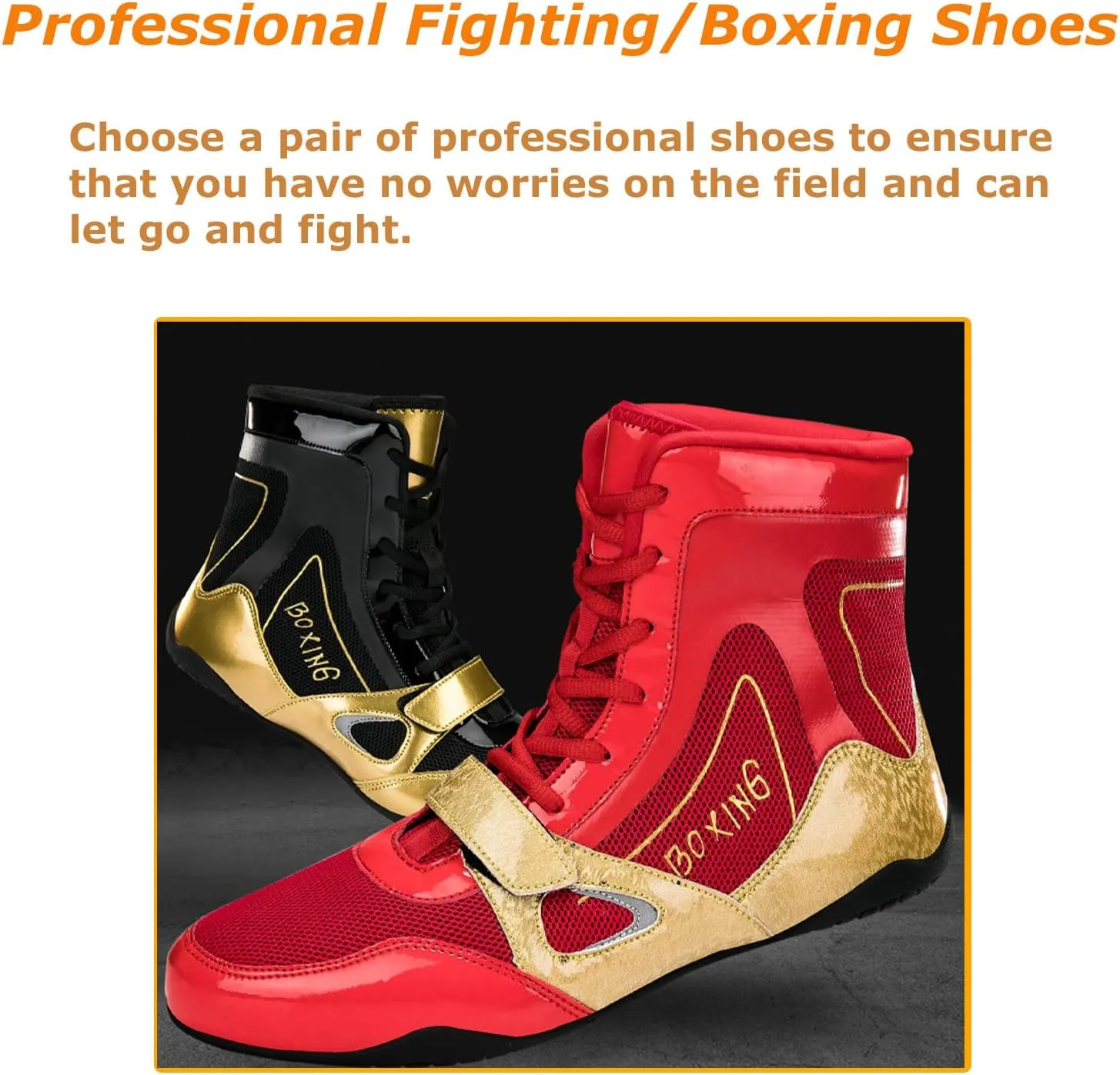 Kervaky Men's Wrestling Shoes Professional Boxing Shoes Fitness Sneakers Lightweight Breathable Weightlifting Shoes Training Shoes