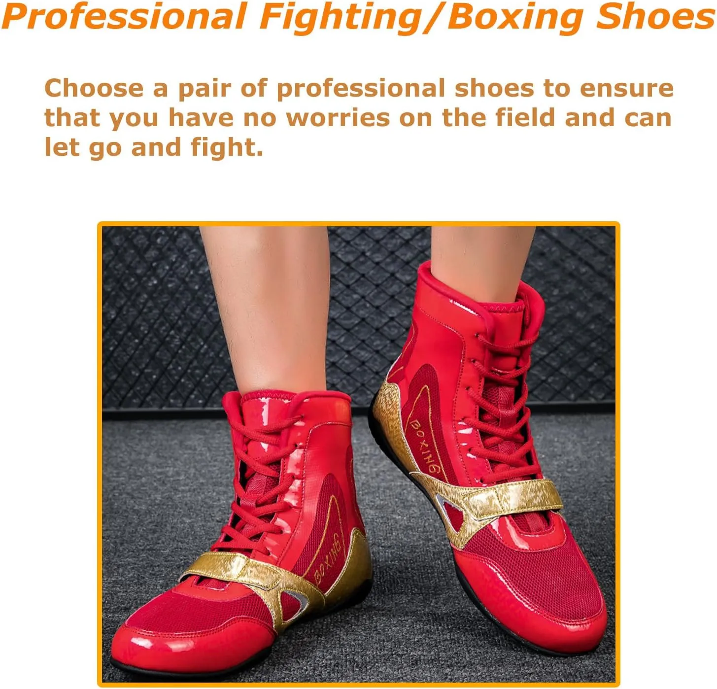 Kervaky Men's Wrestling Shoes Professional Boxing Shoes Fitness Sneakers Lightweight Breathable Weightlifting Shoes Training Shoes