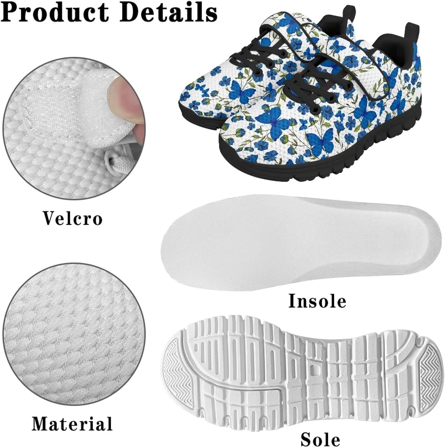 Kid Girls Boys Sneakers Lightweight Strap Athletic Running Shoes with Soft Soled, Casual Quicksteps Low Top Sneaker