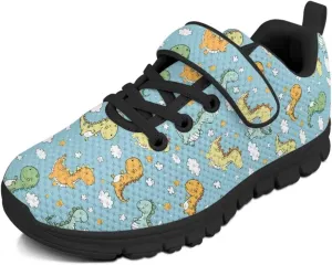 Kids Animal Print Shoes for Girls School Single Buckle Sneakers Breathable Lightweight Walking Running Shoes