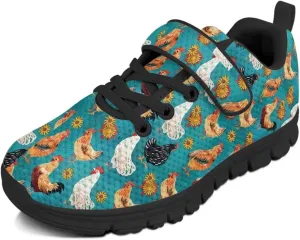 Kids Animal Print Shoes for Girls School Single Buckle Sneakers Breathable Lightweight Walking Running Shoes