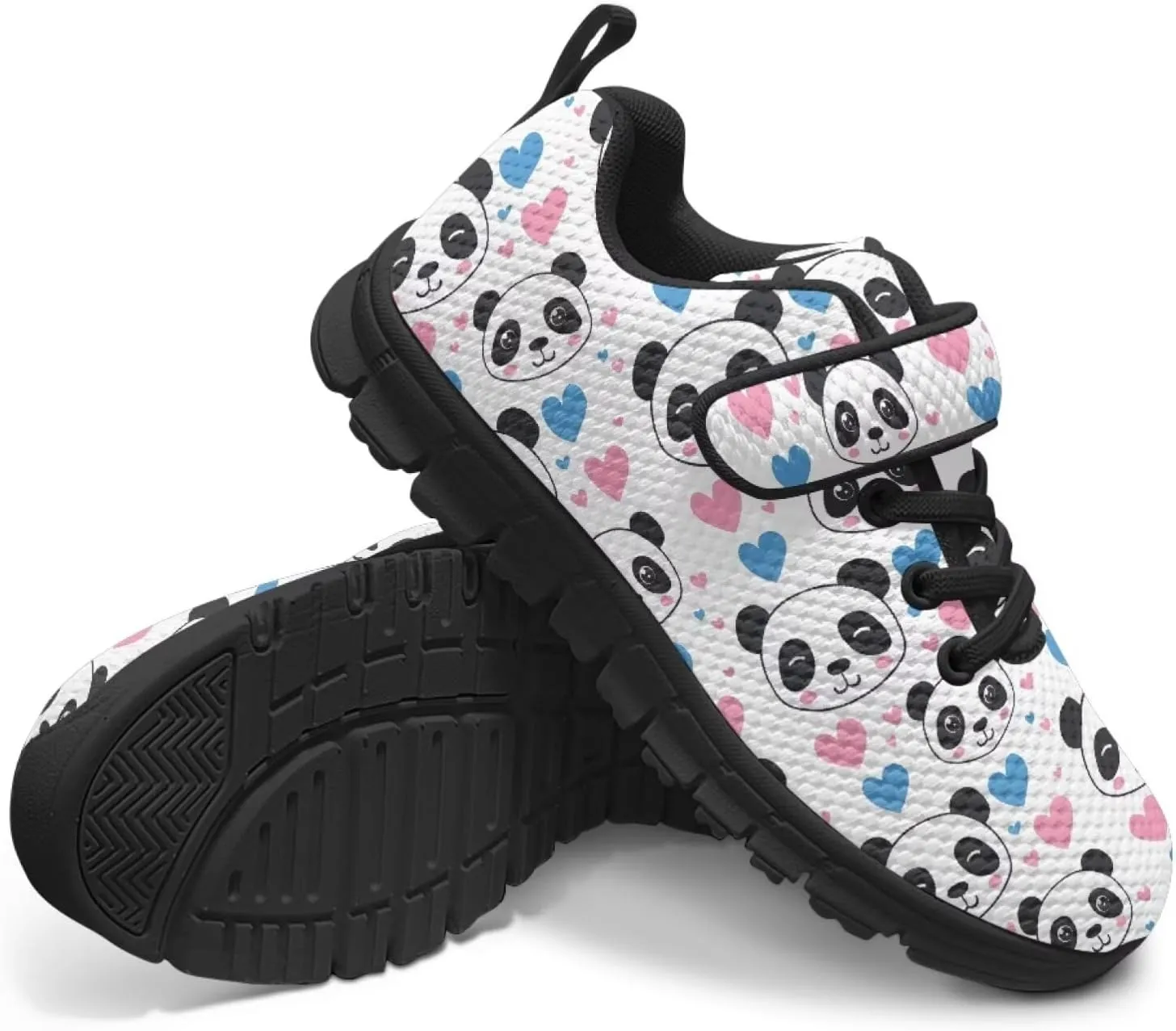 Kids Animal Print Shoes for Girls School Single Buckle Sneakers Breathable Lightweight Walking Running Shoes