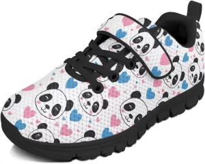 Kids Animal Print Shoes for Girls School Single Buckle Sneakers Breathable Lightweight Walking Running Shoes