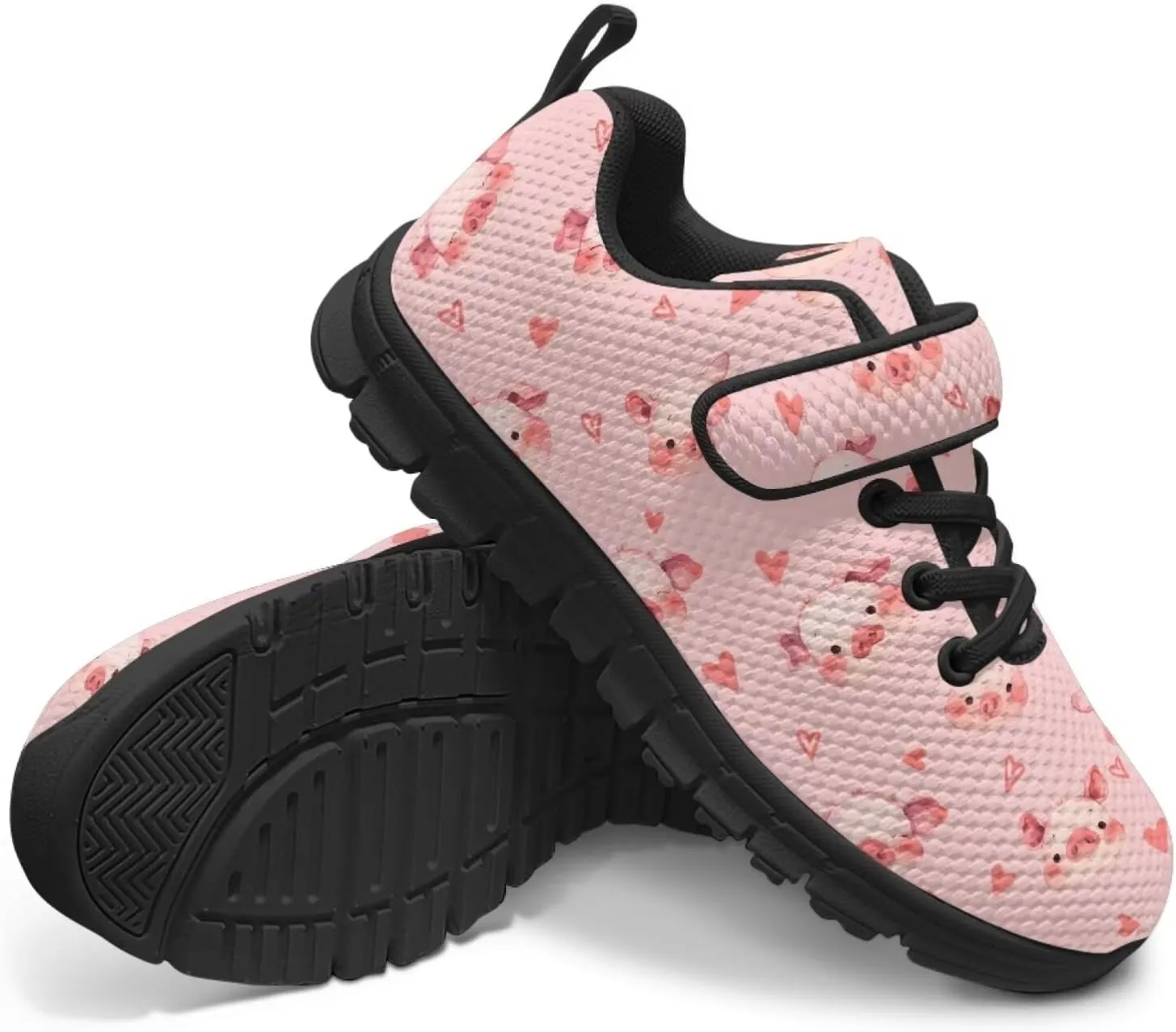Kids Animal Print Shoes for Girls School Single Buckle Sneakers Breathable Lightweight Walking Running Shoes