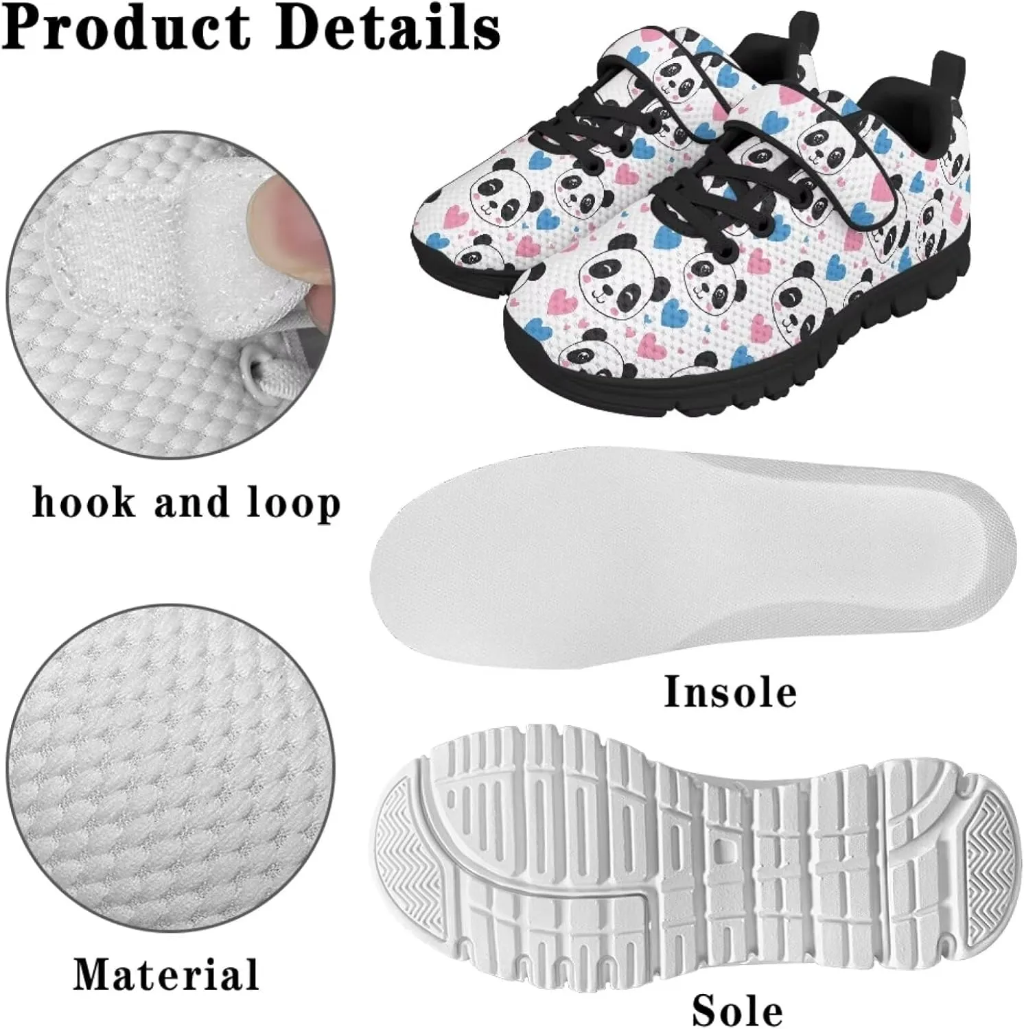 Kids Animal Print Shoes for Girls School Single Buckle Sneakers Breathable Lightweight Walking Running Shoes