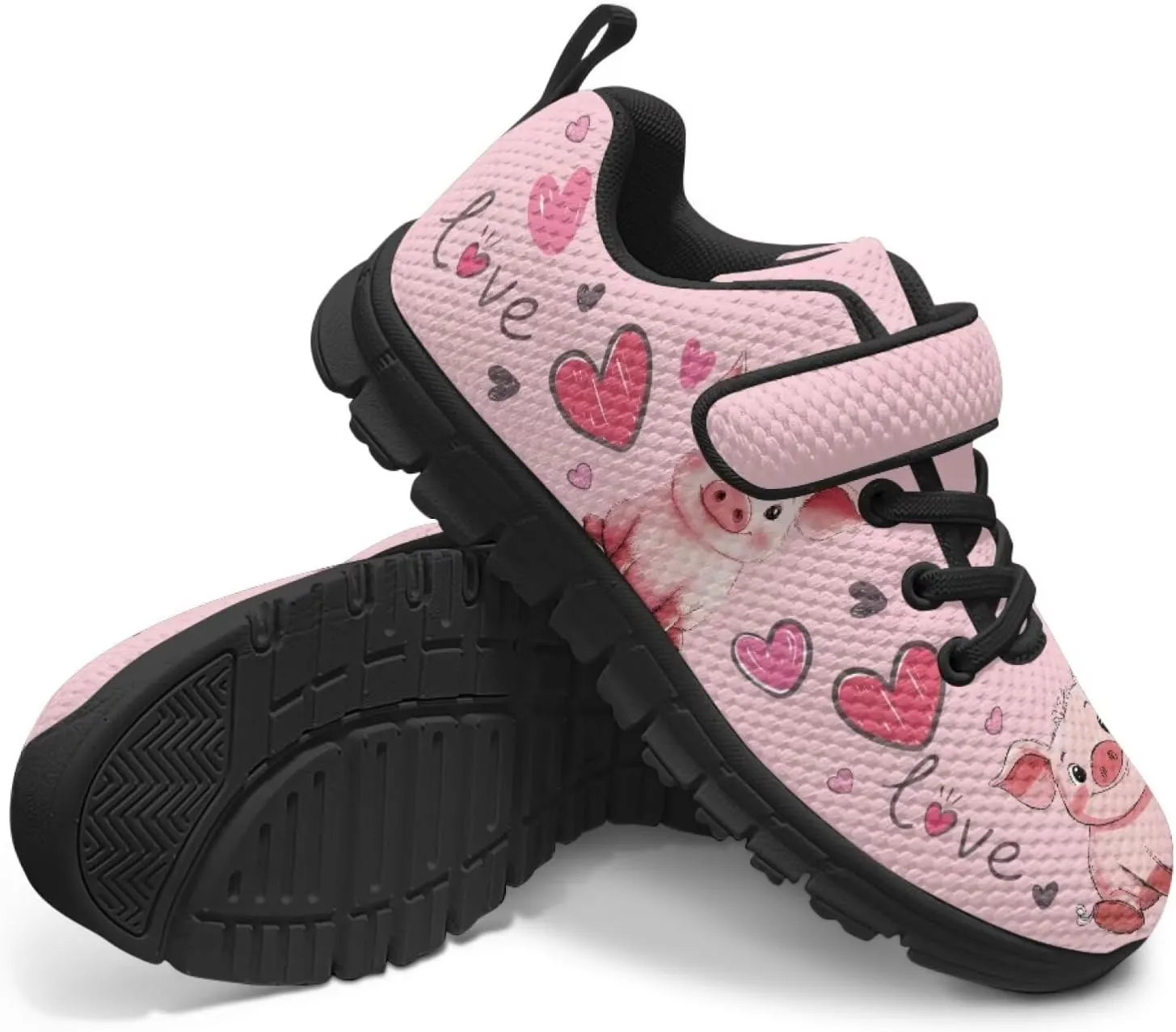 Kids Animal Print Shoes for Girls School Single Buckle Sneakers Breathable Lightweight Walking Running Shoes
