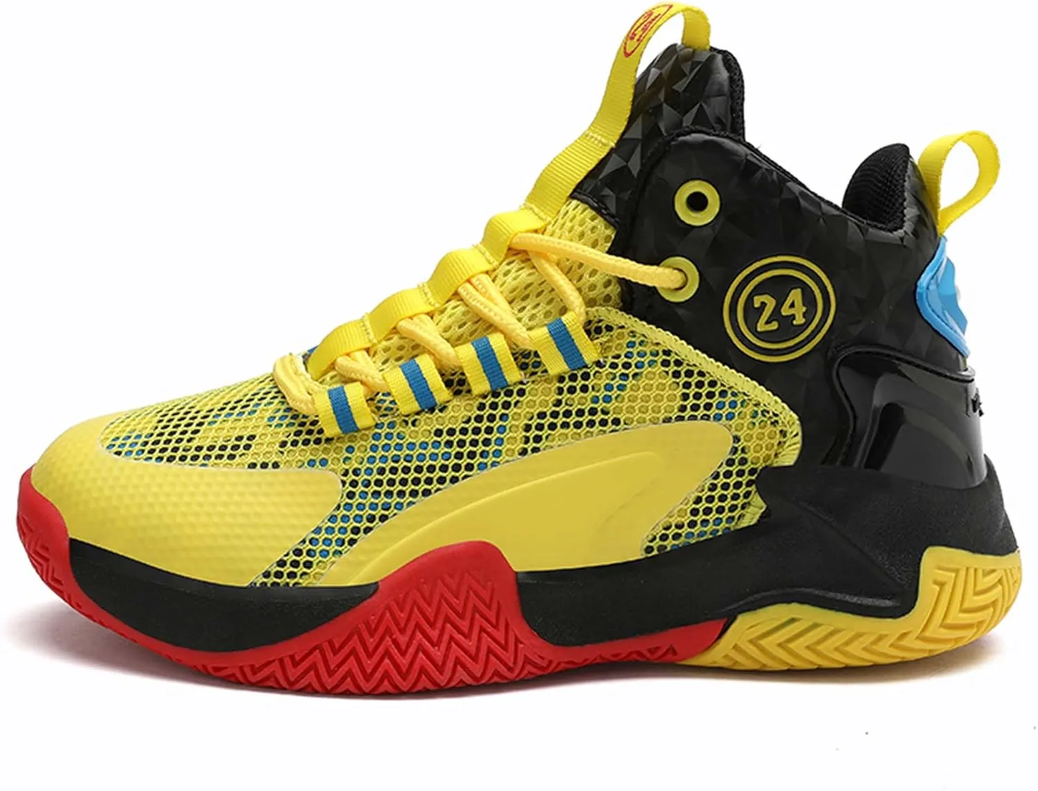 Kids Basketball Shoes Boys Cushion Sneakers Non-Slip Outdoor Sports Shoes Comfortable Girls Lightweight Breathable Walking Running Shoes Tennis Sneakers