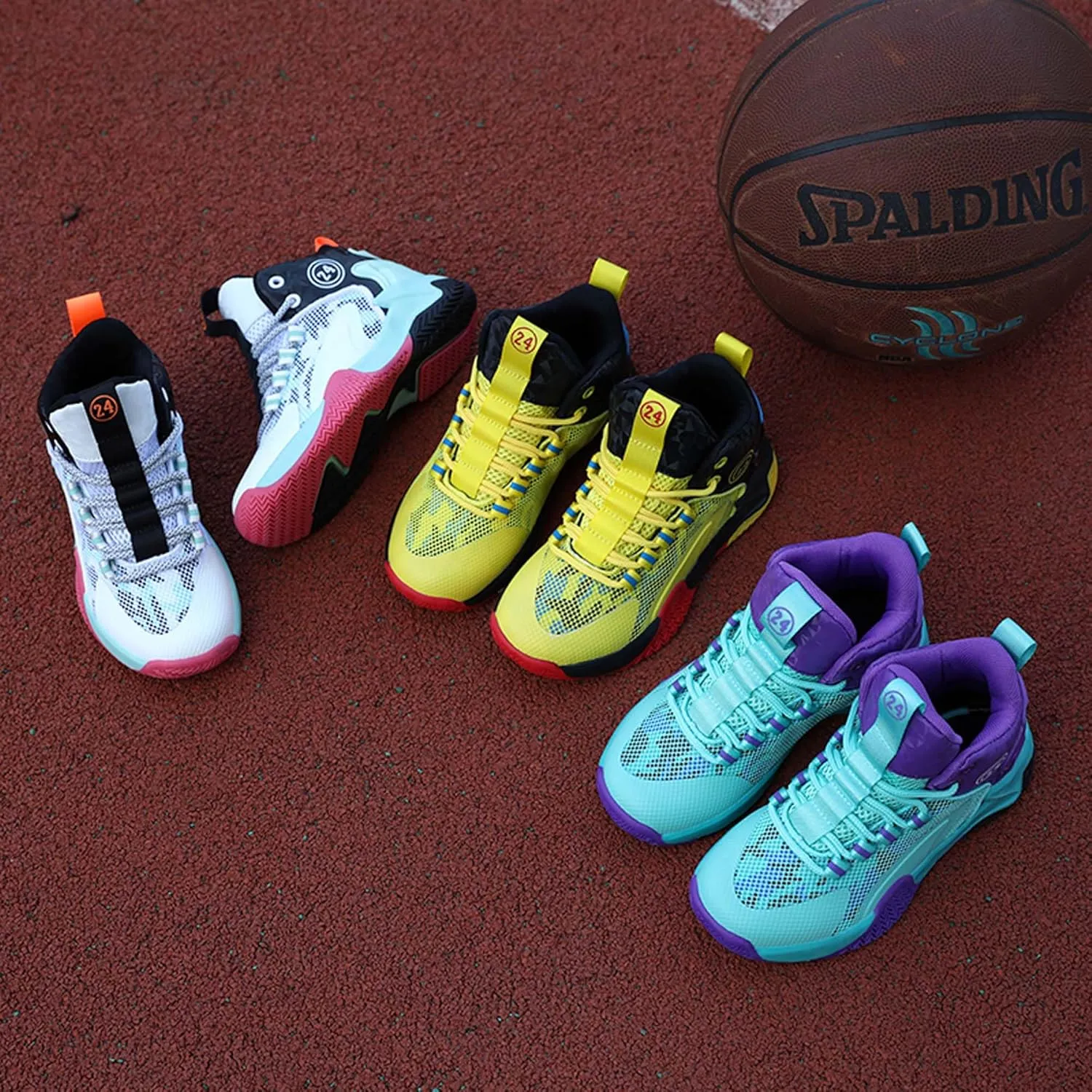 Kids Basketball Shoes Boys Cushion Sneakers Non-Slip Outdoor Sports Shoes Comfortable Girls Lightweight Breathable Walking Running Shoes Tennis Sneakers