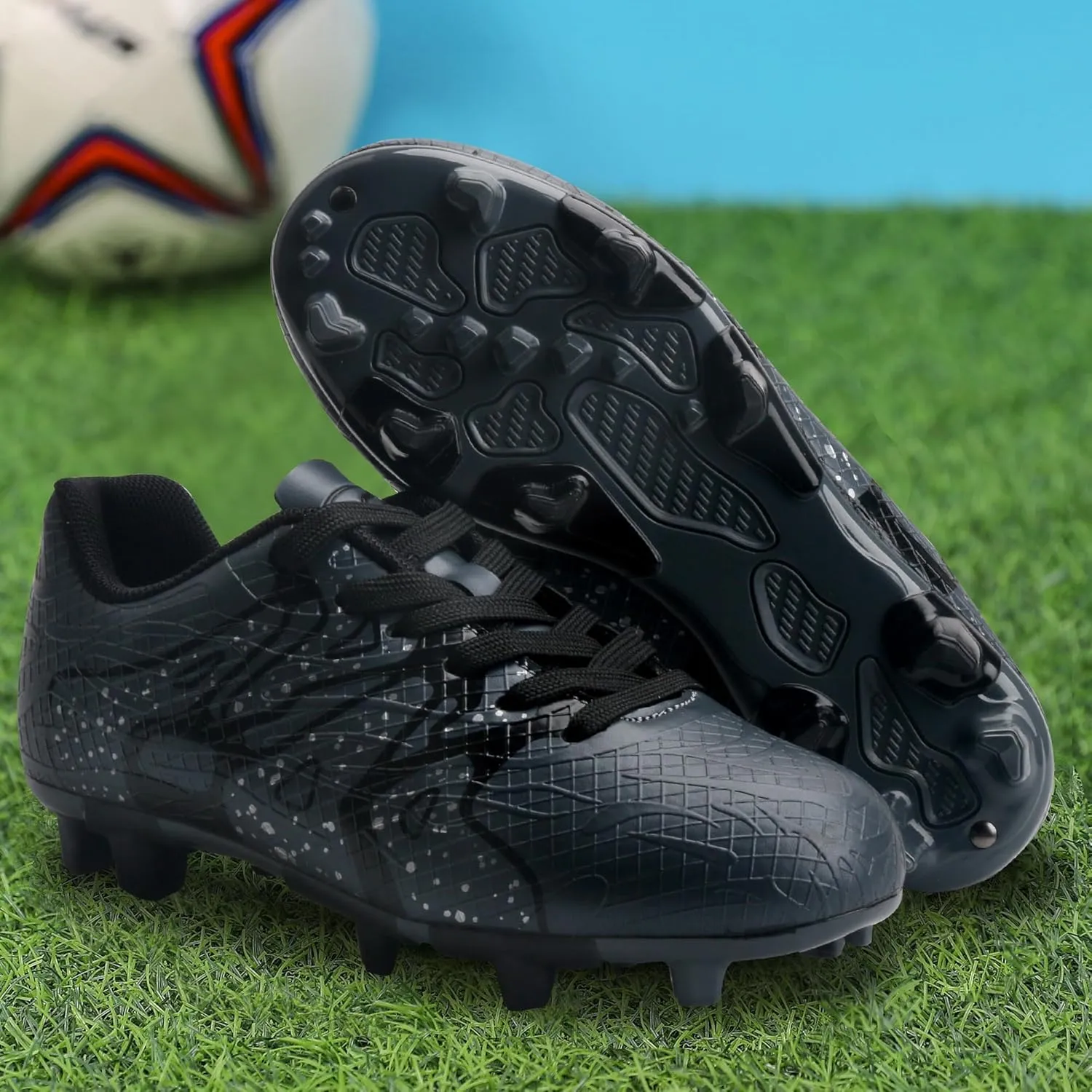 Kids Soccer Cleats Outdoor FG/AG Football Shoes Firm/Artificial Ground Little/Big Boys Girls